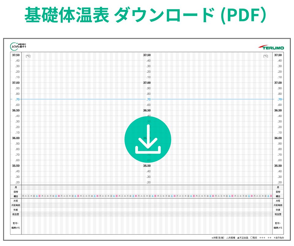 基礎体温表ダウンロード（PDF）スタンダード版